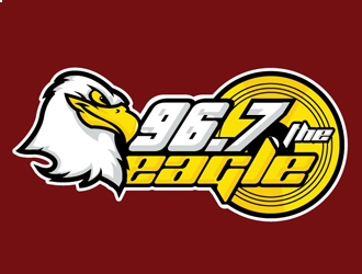 96.7 The Eagle logo design by logoguy