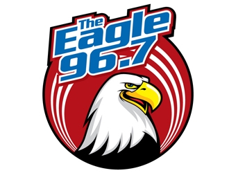96.7 The Eagle logo design by logoguy