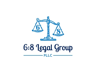 6:8 Legal Group, PLLC logo design by BaneVujkov