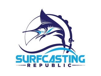 Surfcasting Republic logo design by Erasedink