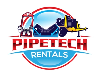 Pipetech Rentals logo design by MAXR