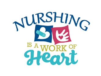 Nursing Is A Work Of Heart logo design by ingepro
