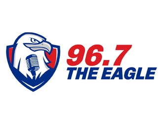 96.7 The Eagle logo design by neonlamp