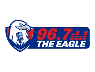 96.7 The Eagle logo design by neonlamp