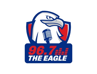 96.7 The Eagle logo design by neonlamp