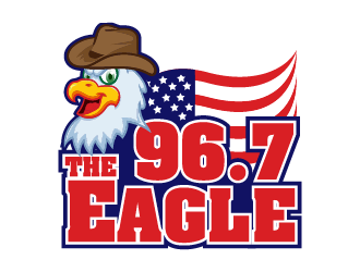 96.7 The Eagle logo design by ARALE