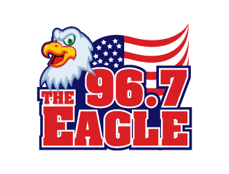 96.7 The Eagle logo design by ARALE