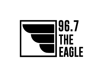 96.7 The Eagle logo design by Roco_FM