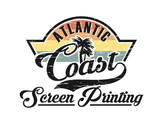 Atlantic Coast Screen Printing logo design by ArniArts