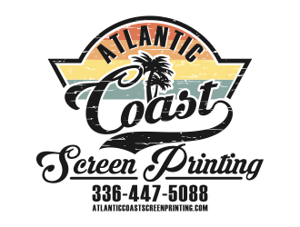 Atlantic Coast Screen Printing logo design by ArniArts