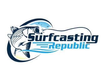 Surfcasting Republic logo design by DreamLogoDesign