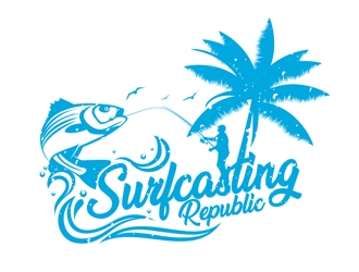 Surfcasting Republic logo design by DreamLogoDesign