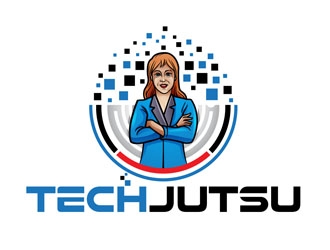 Techjutsu logo design by DreamLogoDesign