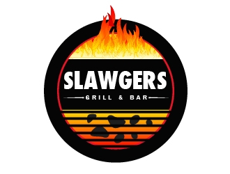 SLAWGERS GRILL & BAR logo design by shravya