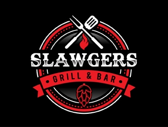 SLAWGERS GRILL & BAR logo design by MAXR