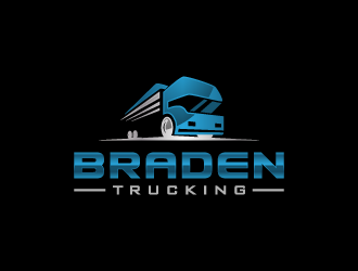 BRADEN TRUCKING  logo design by pencilhand