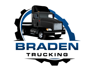 BRADEN TRUCKING  logo design by torresace