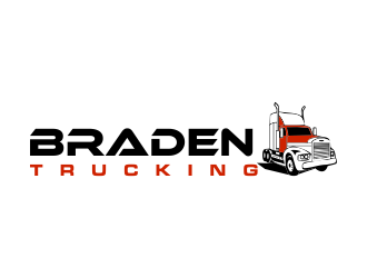 BRADEN TRUCKING  logo design by done