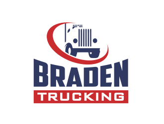 BRADEN TRUCKING  logo design by YONK