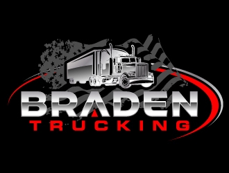 BRADEN TRUCKING  logo design by jaize