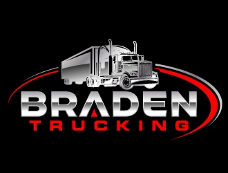 BRADEN TRUCKING  logo design by jaize