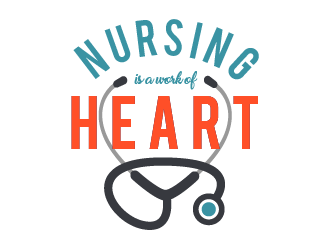 Nursing Is A Work Of Heart logo design by SOLARFLARE