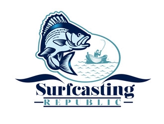 Surfcasting Republic logo design by LogoInvent
