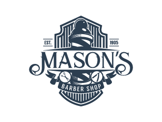 Mason’s Barber Shop  logo design by shadowfax