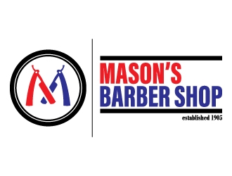 Mason’s Barber Shop  logo design by 4BUB7