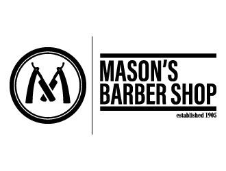 Mason’s Barber Shop  logo design by 4BUB7