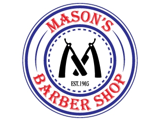 Mason’s Barber Shop  logo design by 4BUB7