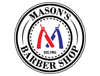 Mason’s Barber Shop  logo design by 4BUB7