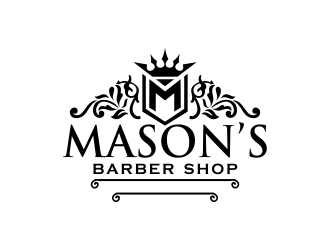 Mason’s Barber Shop  logo design by cikiyunn