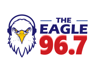 96.7 The Eagle logo design by manstanding
