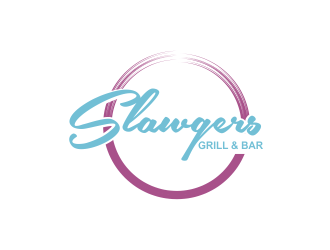 SLAWGERS GRILL & BAR logo design by giphone