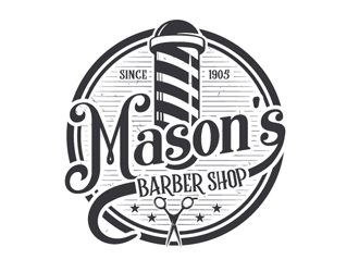 Mason’s Barber Shop  logo design by shere