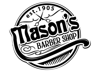 Mason’s Barber Shop  logo design by shere