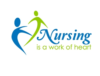 Nursing Is A Work Of Heart logo design by Marianne