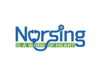 Nursing Is A Work Of Heart logo design by 6king