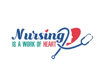 Nursing Is A Work Of Heart logo design by Eliben