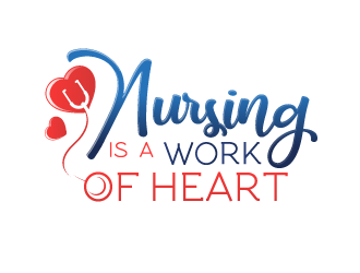 Nursing Is A Work Of Heart logo design by schiena