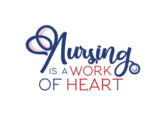 Nursing Is A Work Of Heart logo design by schiena