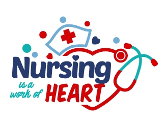 Nursing Is A Work Of Heart logo design by jaize