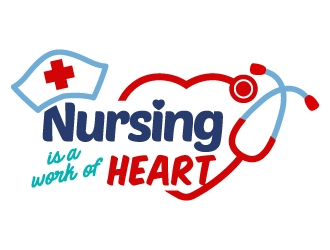 Nursing Is A Work Of Heart logo design by jaize