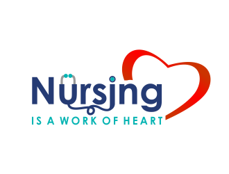 Nursing Is A Work Of Heart logo design by done