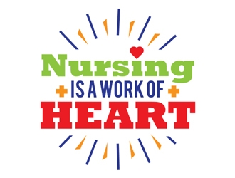 Nursing Is A Work Of Heart logo design by MAXR