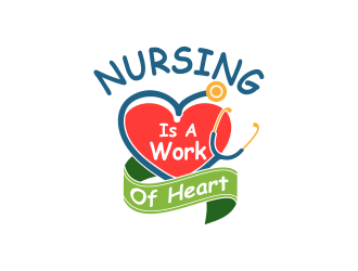 Nursing Is A Work Of Heart logo design by mikael