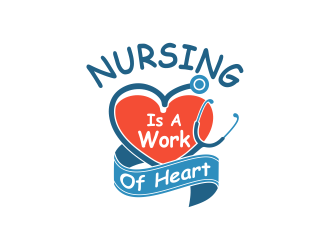 Nursing Is A Work Of Heart logo design by mikael