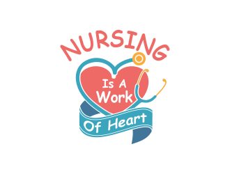 Nursing Is A Work Of Heart logo design by mikael