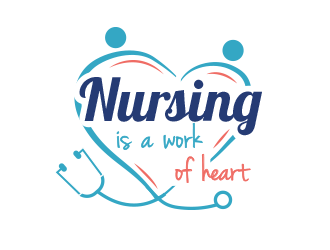 Nursing Is A Work Of Heart logo design by BeDesign